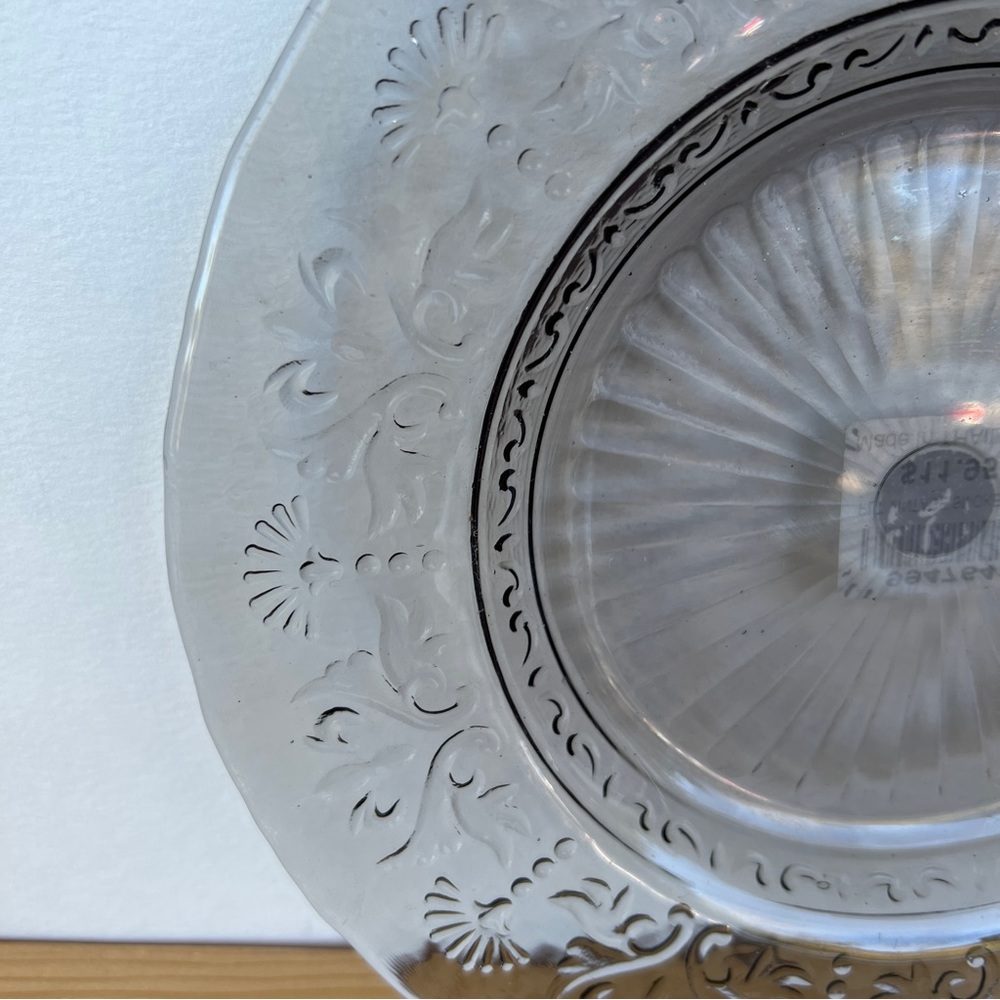 3 Vintage Style Glass Plates 8 1/2”